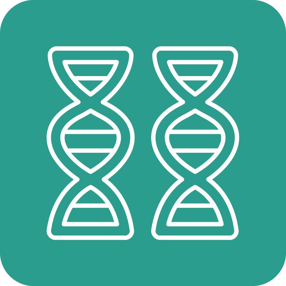 DNA-Linie runde Ecke Hintergrundsymbole vektor