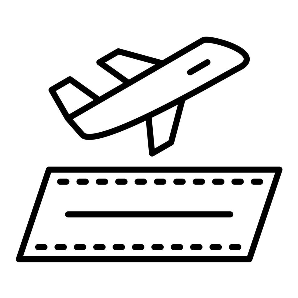 Symbol für die Abfluglinie vektor