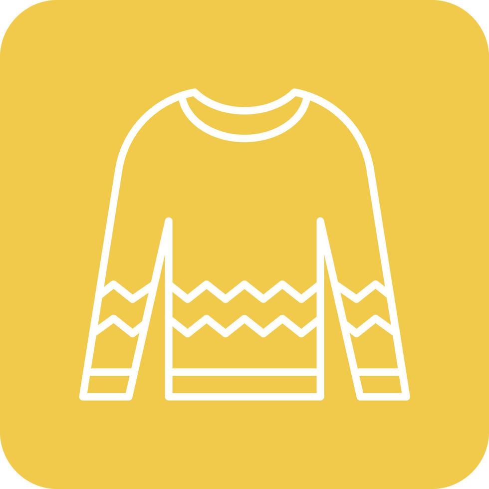 Pullover Linie runde Ecke Hintergrundsymbole vektor