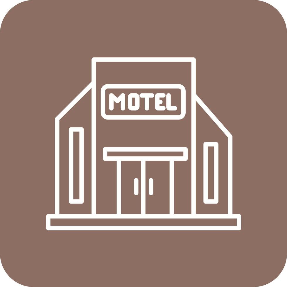 Motel Linie runde Ecke Hintergrundsymbole vektor