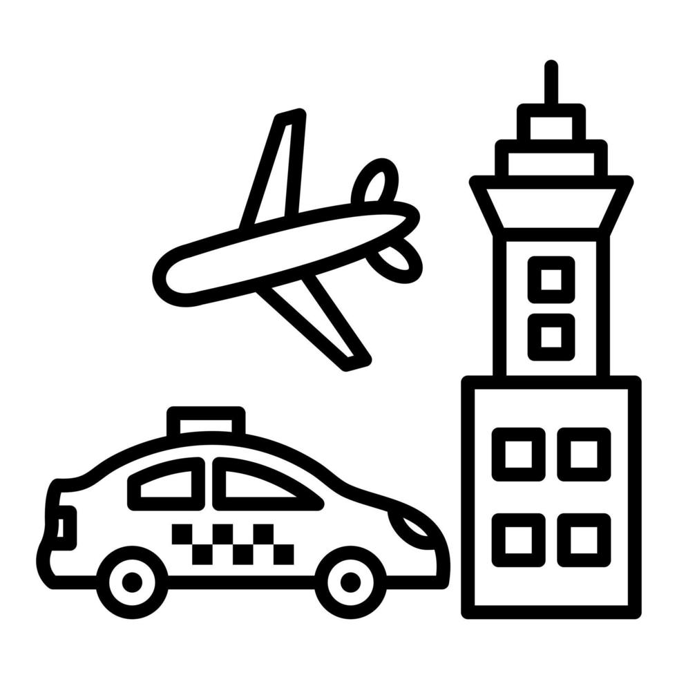Symbol für die Flughafenlinie vektor