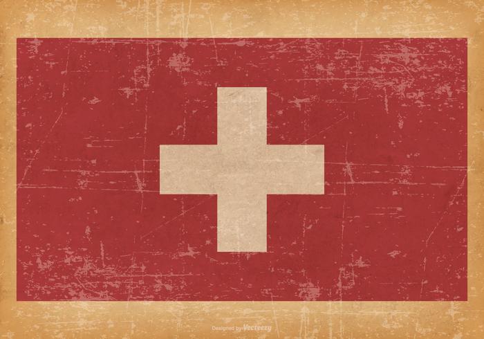 Grunge Flagge der Schweiz vektor
