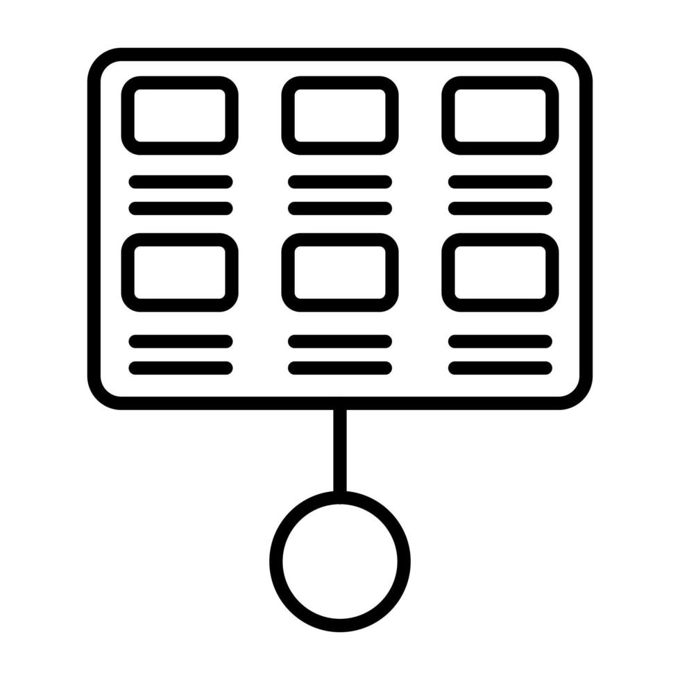 storyboard linje ikon vektor