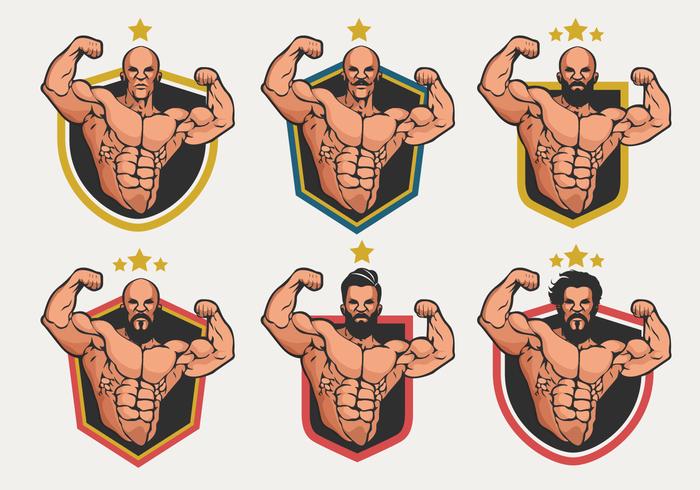 Flexing Logo Badge Vector Collection