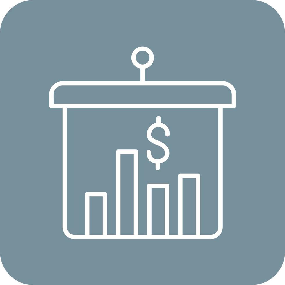 Businessplan-Linie runde Ecke Hintergrundsymbole vektor