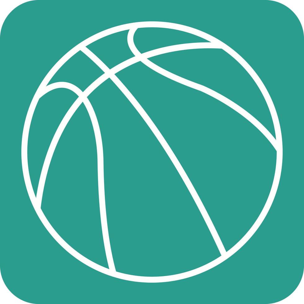 Basketballlinie runde Ecke Hintergrundsymbole vektor