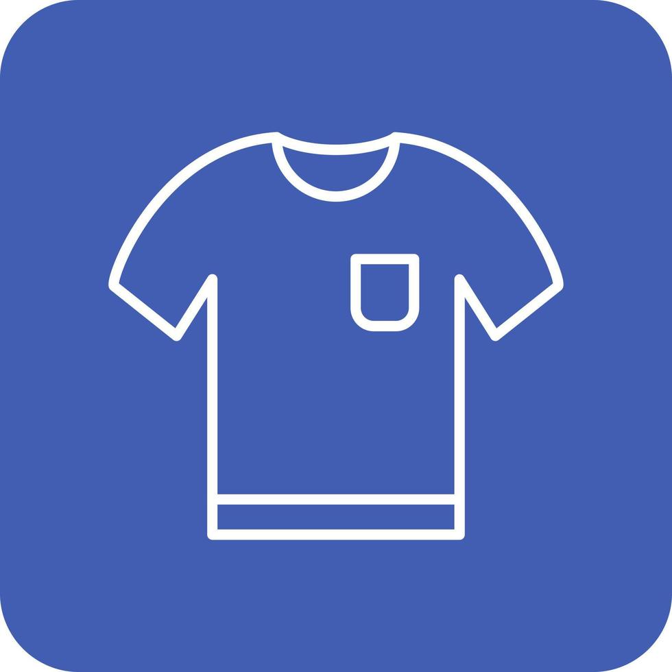 T-Shirt-Linie Runde Ecke Hintergrundsymbole vektor