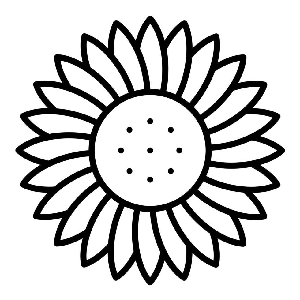 Symbol für die Sonnenblumenlinie vektor