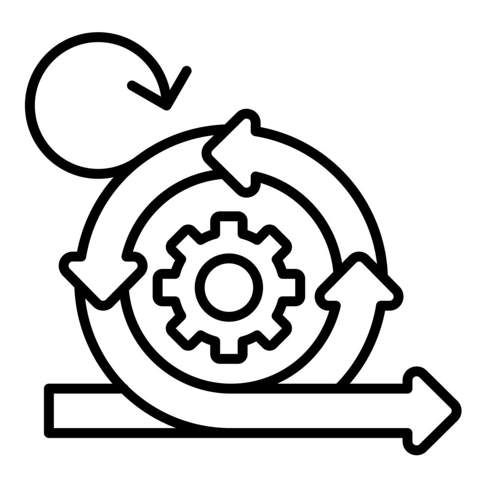 Symbol für die agile Entwicklungslinie vektor