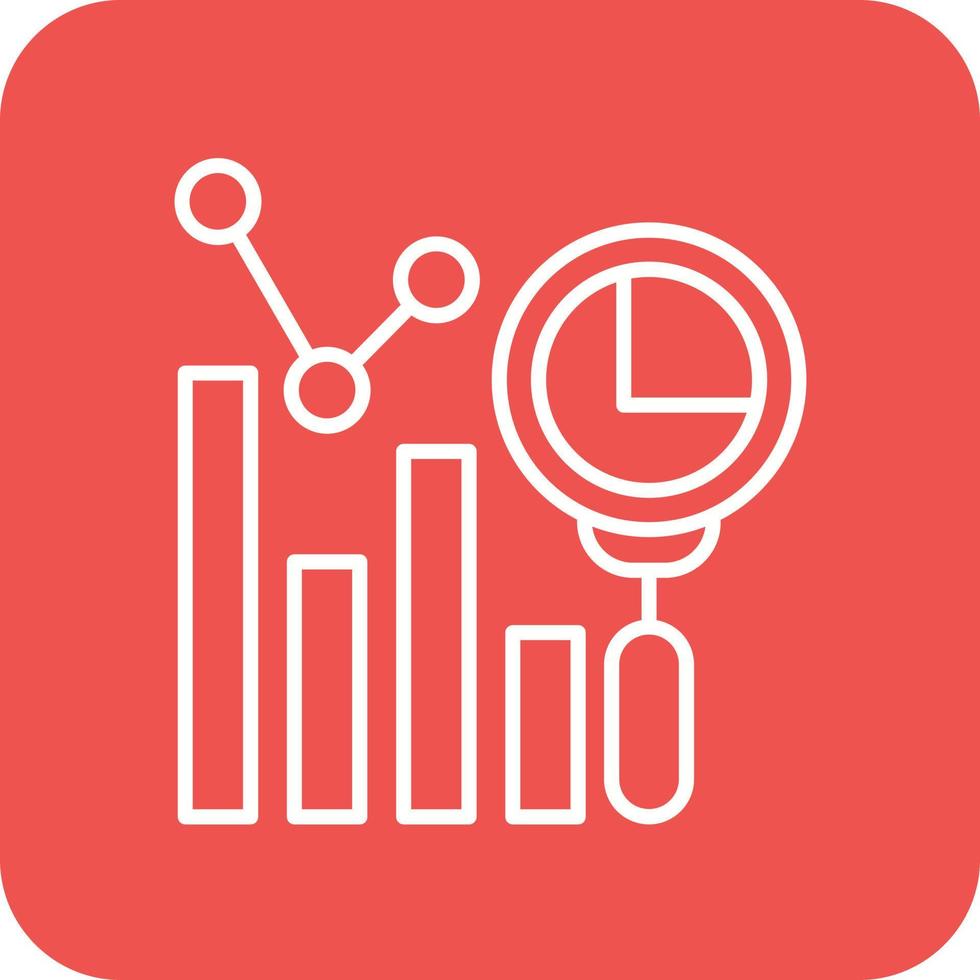 Predictive Analytics Line Runde Ecke Hintergrundsymbole vektor