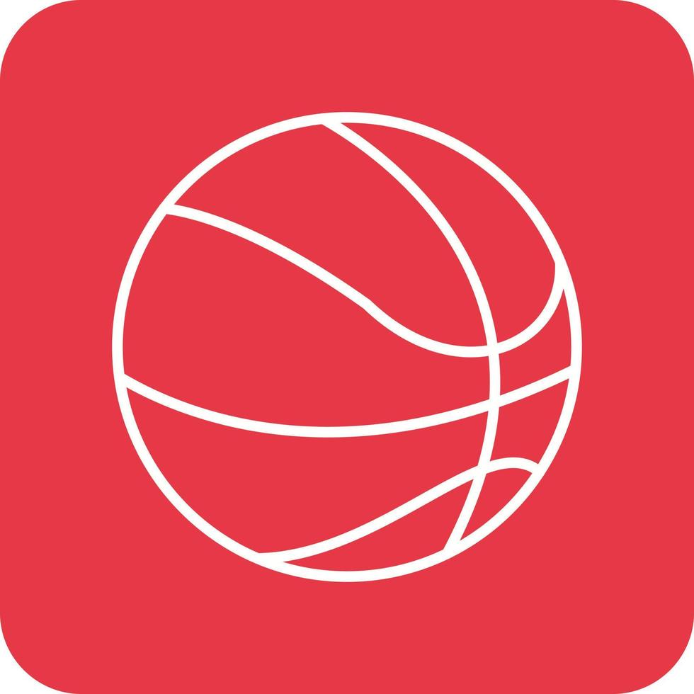 Basketballlinie runde Ecke Hintergrundsymbole vektor