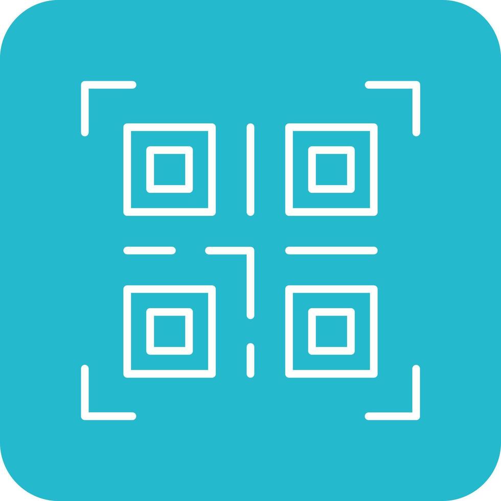 Hintergrundsymbole für runde Ecken der QR-Codezeile vektor