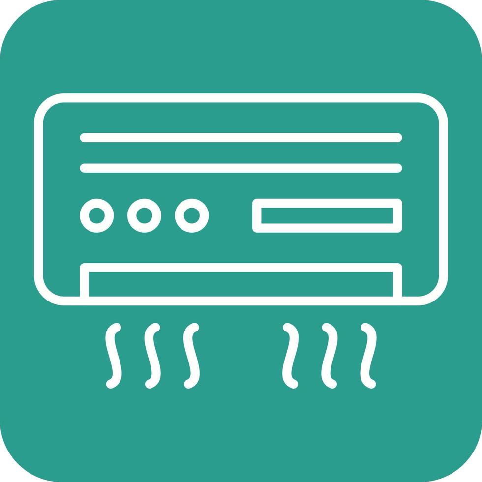 Klimaanlage Linie runde Ecke Hintergrundsymbole vektor