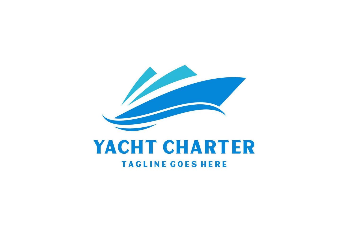 Inspiration für das Design von Yachtkreuzfahrt-Logos mit minimalistischem Kunststil. vektor