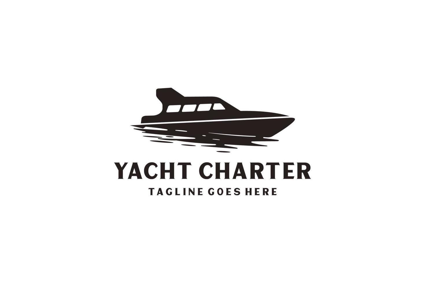 Inspiration für das Design von Yachtkreuzfahrt-Logos mit minimalistischem Kunststil. vektor