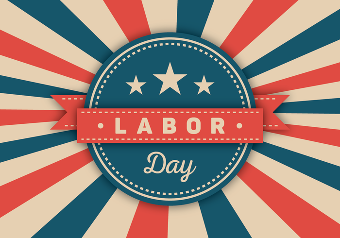 Labour Day Vector Badge