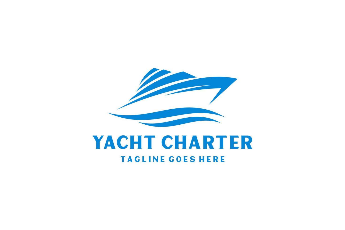 Yacht kryssning logotyp design inspiration med minimalistisk konst stil. vektor