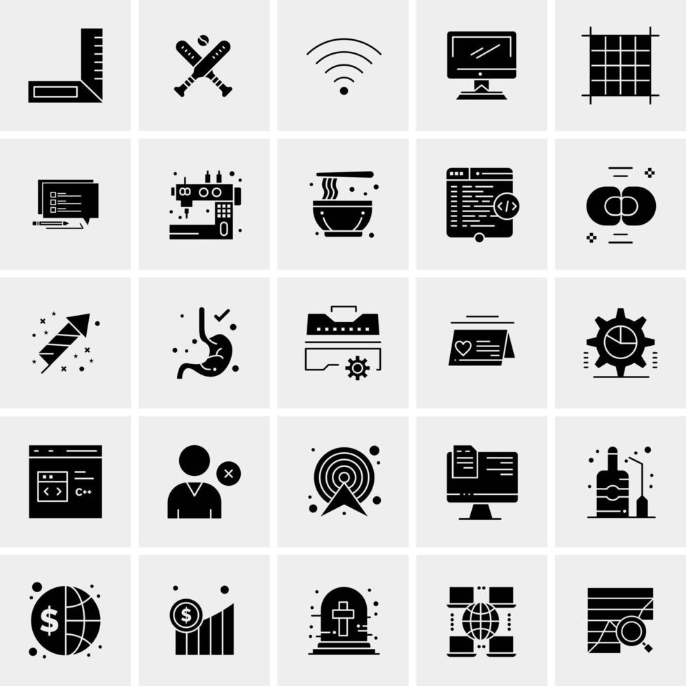 25 universelle Business-Icons Vektor kreative Icon-Illustration zur Verwendung in Web- und Mobilprojekten