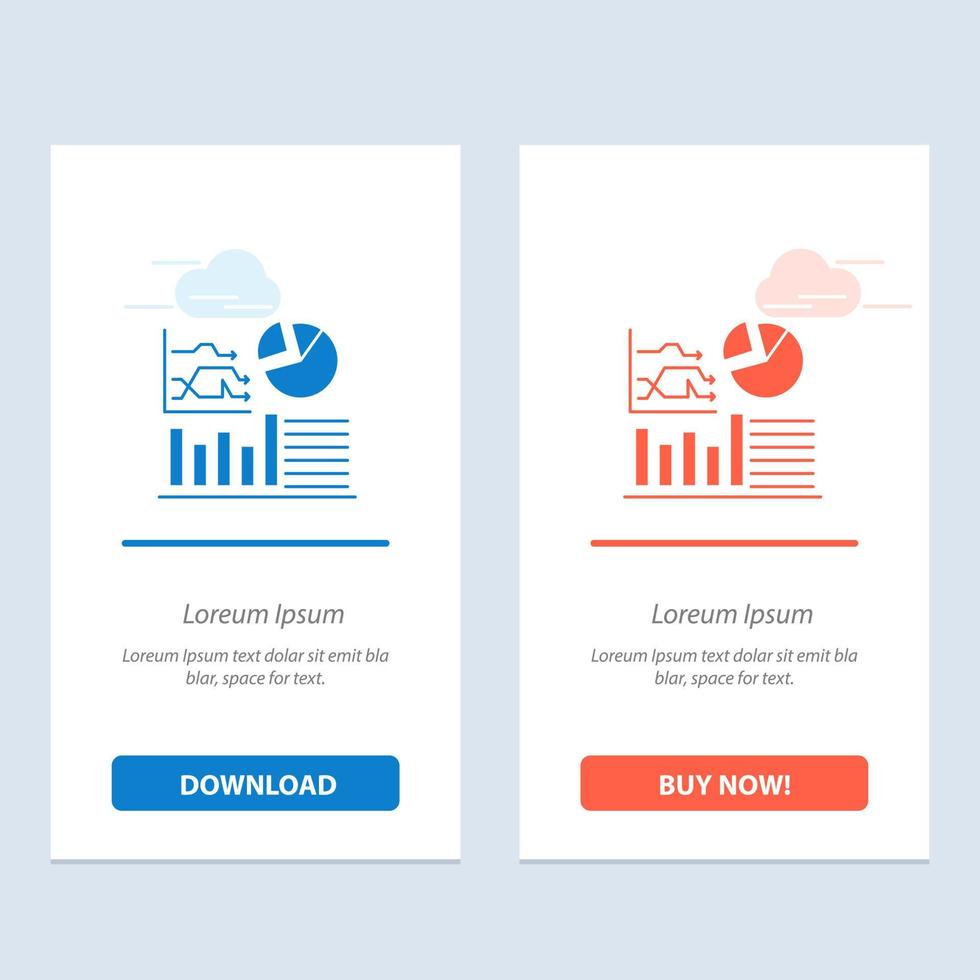 diagramm erfolg flussdiagramm business blau und rot jetzt herunterladen und kaufen web-widget-kartenvorlage vektor