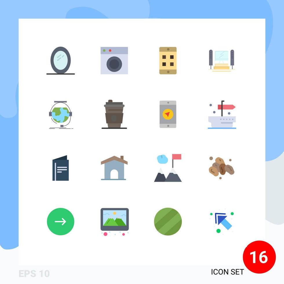 Stock Vector Icon Pack mit 16 Zeilen Zeichen und Symbolen für die Online-Beratung Mobile CPU Computing editierbares Paket kreativer Vektordesign-Elemente