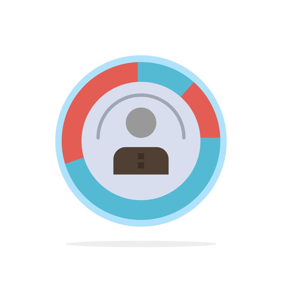 Diagramm verfügt über menschliche Personen persönliches Profil Benutzer abstrakte Kreis Hintergrund flache Farbe Symbol vektor