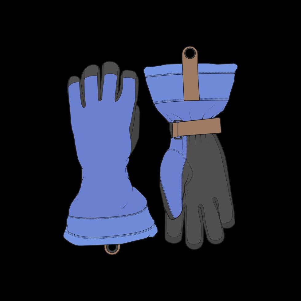 isoliertes objekt aus handschuh und wintersymbol. Handschuh- und Ausrüstungsvektor für Aktien. vektor