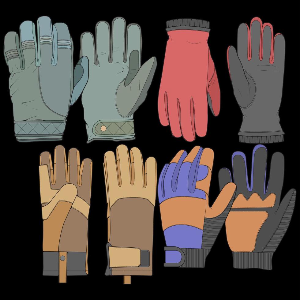 isoliertes objekt aus handschuh und wintersymbol. Handschuh- und Ausrüstungsvektor für Aktien. vektor