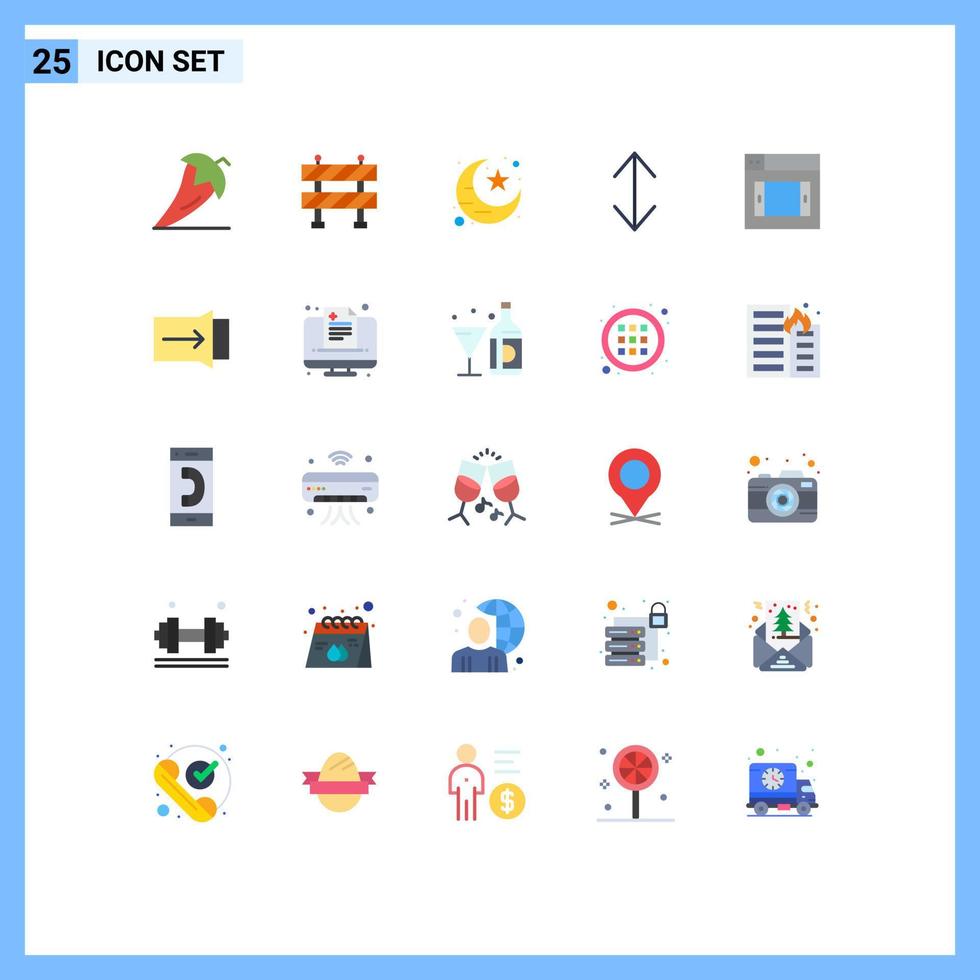 Stock Vector Icon Pack mit 25 Linienzeichen und Symbolen für Gestendesign muslimisches Web nach unten editierbare Vektordesign-Elemente