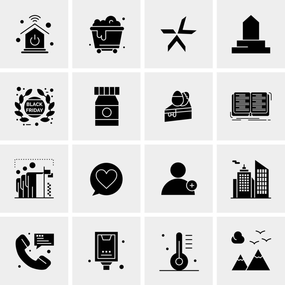 16 universelle Business-Icons Vektor kreative Icon-Illustration zur Verwendung in Web- und Mobilprojekten