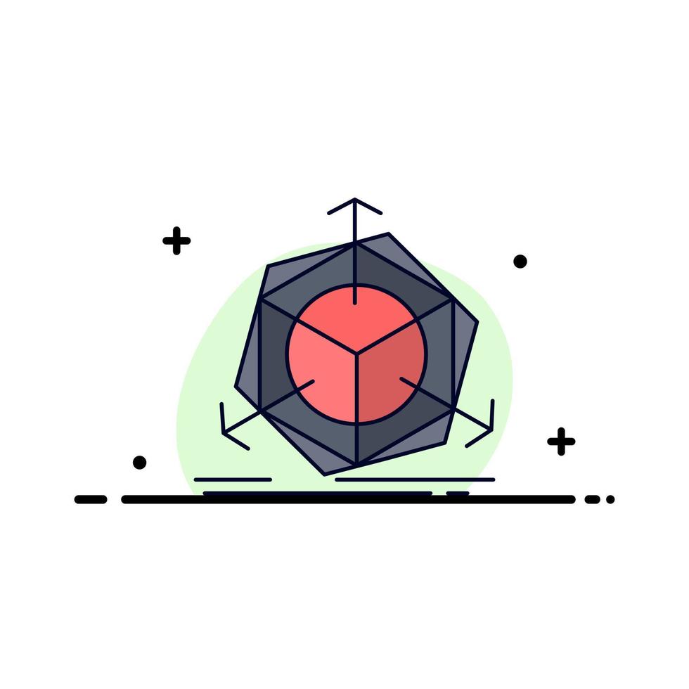 3D-Änderungskorrektur Modifikationsobjekt flacher Farbsymbolvektor vektor