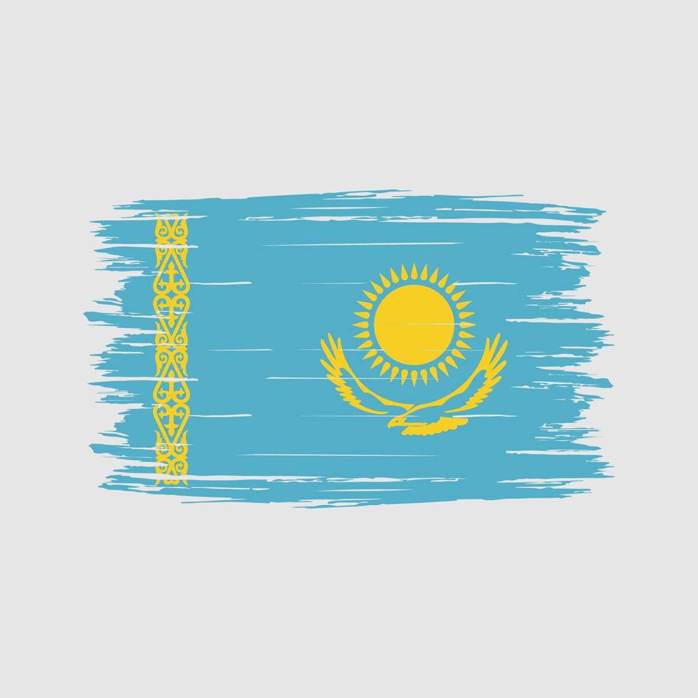 kasachstan flagge bürste vektor