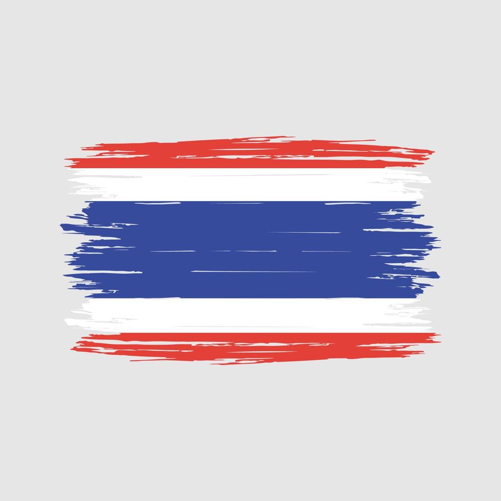 thailand flagge bürste vektor