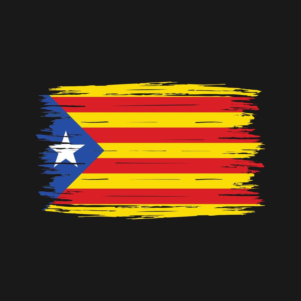 catalonia flagga borsta vektor