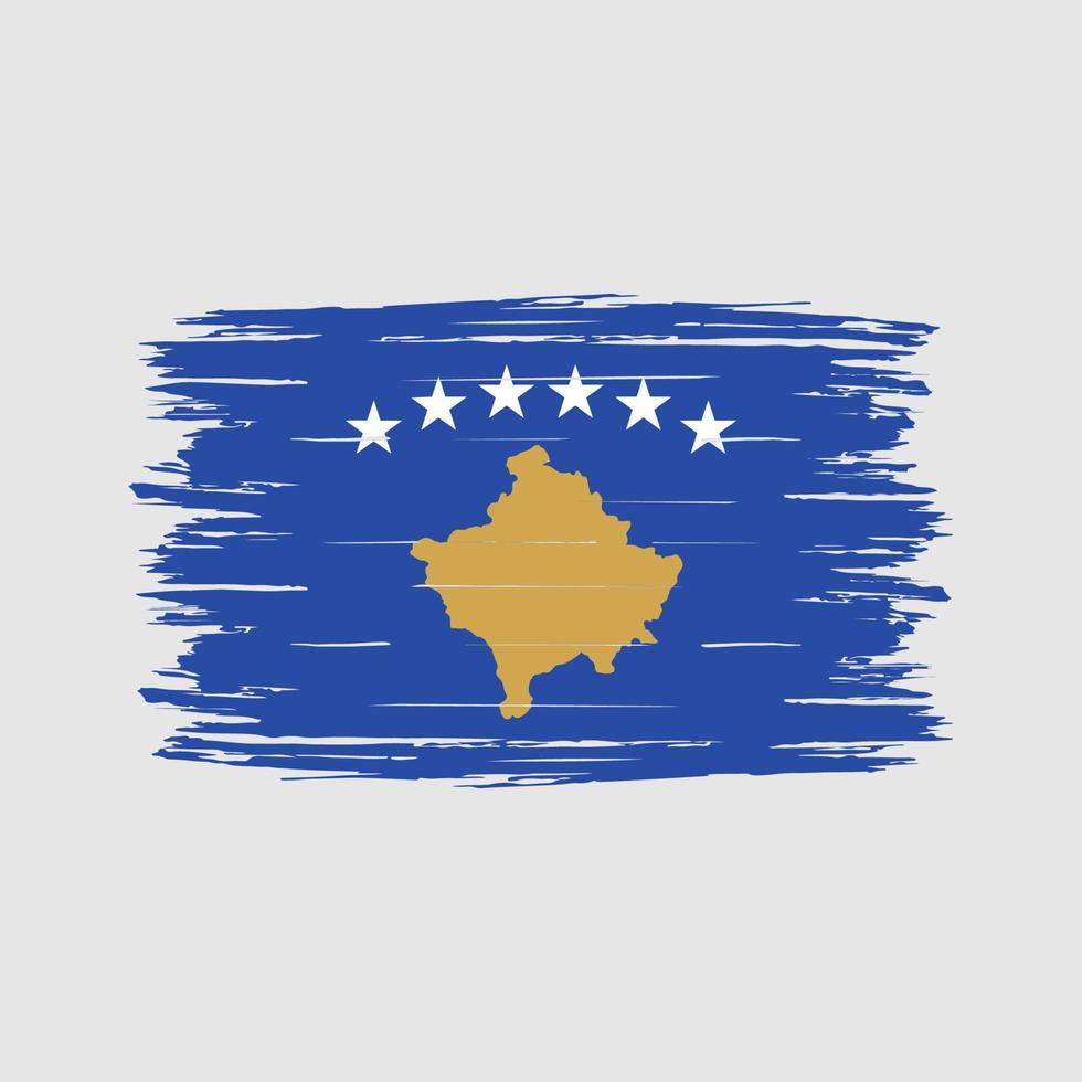 kosovo flaggborste vektor