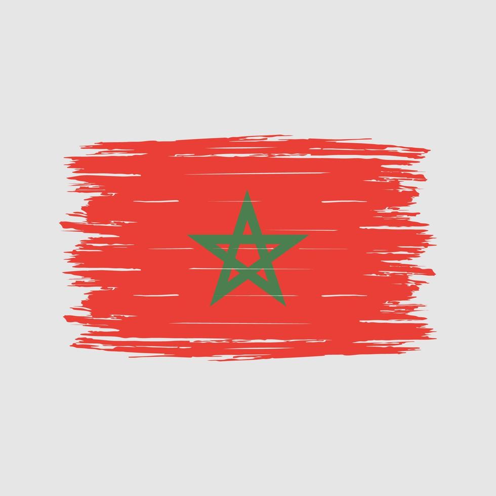 marokko fahne pinsel vektor
