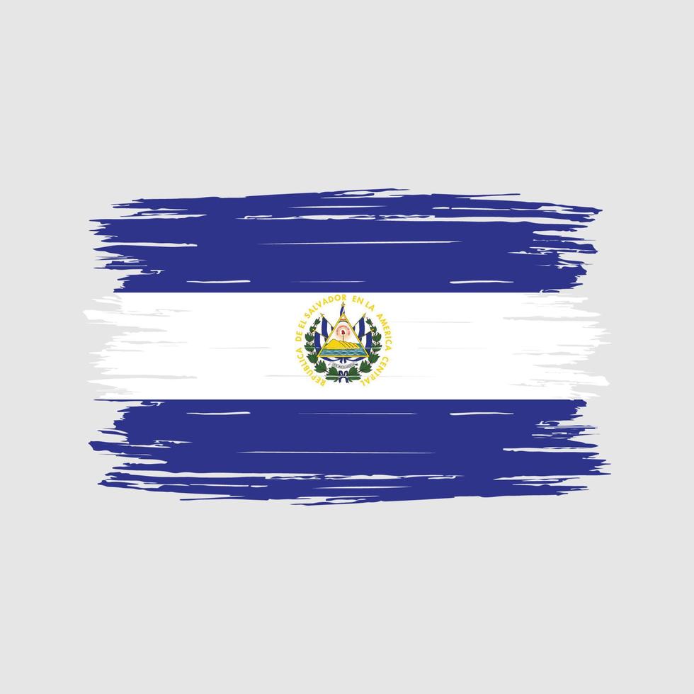 El Salvador flagga borste vektor