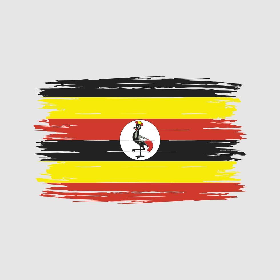 uganda flagge bürste vektor
