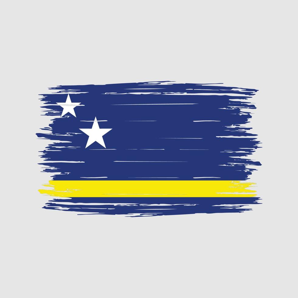 Bürste der Curaçao-Flagge vektor