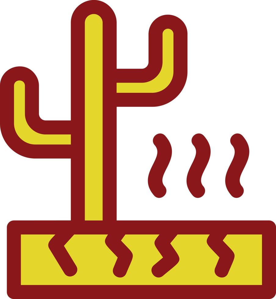 Vektor-Icon-Design für heißes Wetter in der Wüste vektor