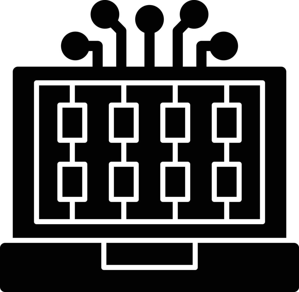 Glyphensymbol für Cyberkriminalität vektor