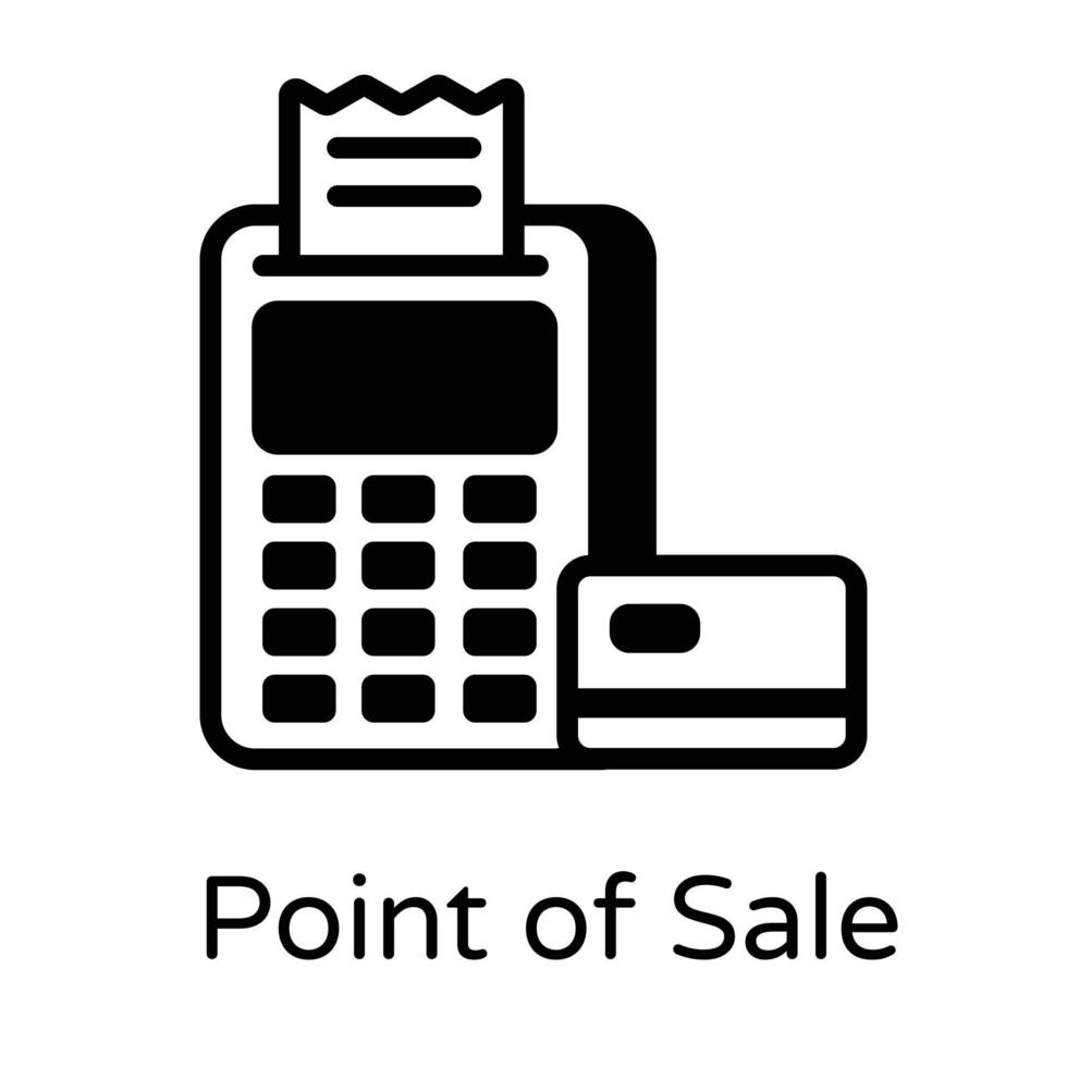 ein Point-of-Sale-Symbol in solidem Design vektor