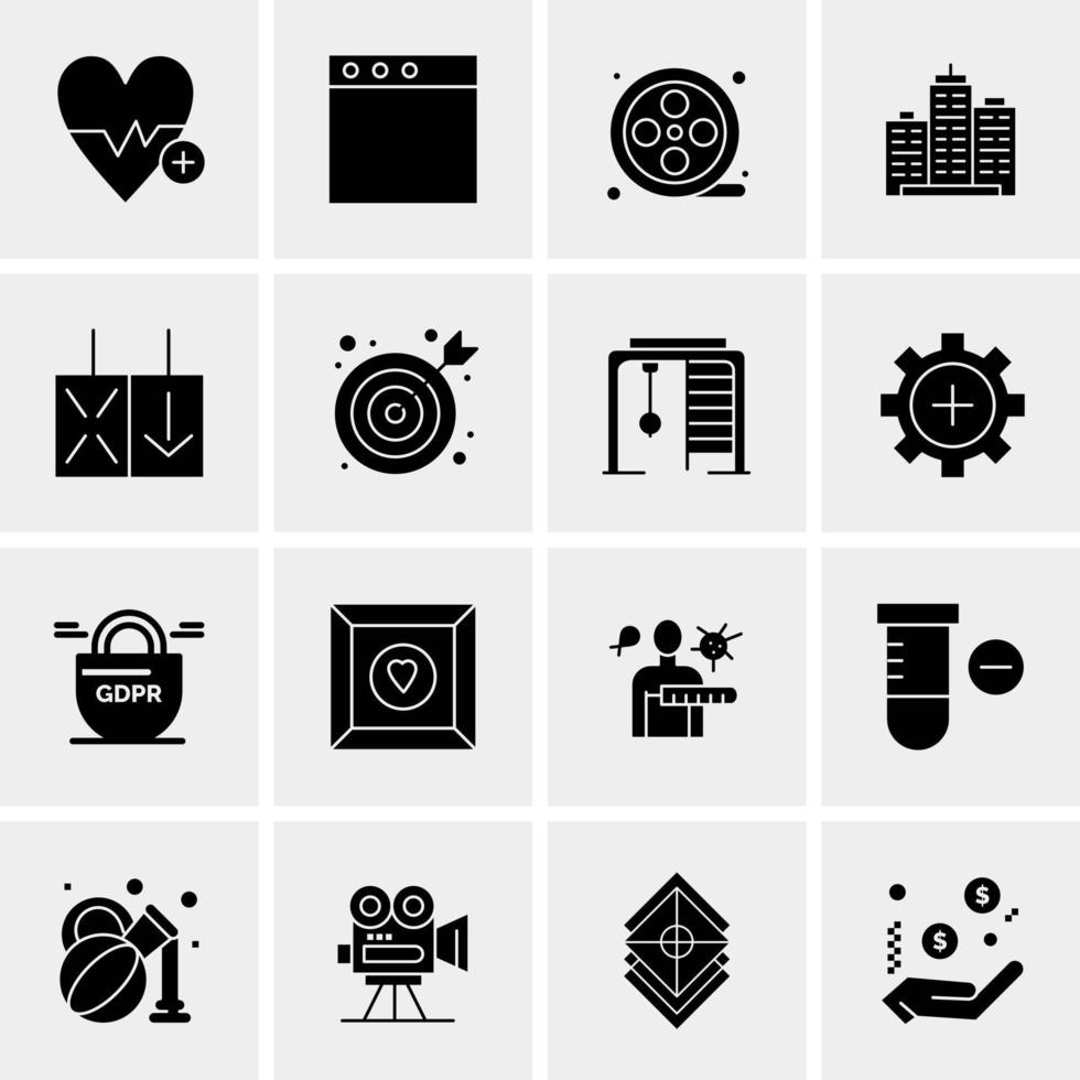 16 universelle Business-Icons Vektor kreative Icon-Illustration zur Verwendung in Web- und Mobilprojekten