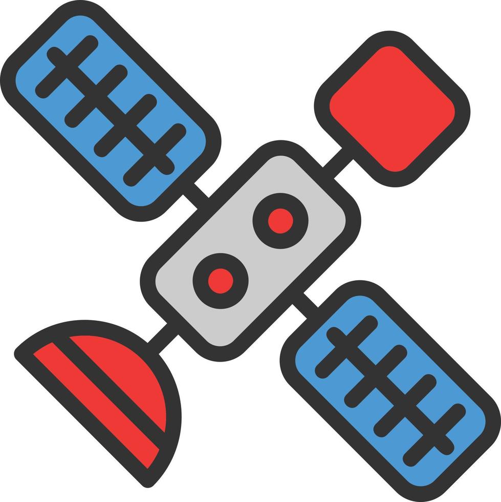 Satelliten-Vektor-Icon-Design vektor