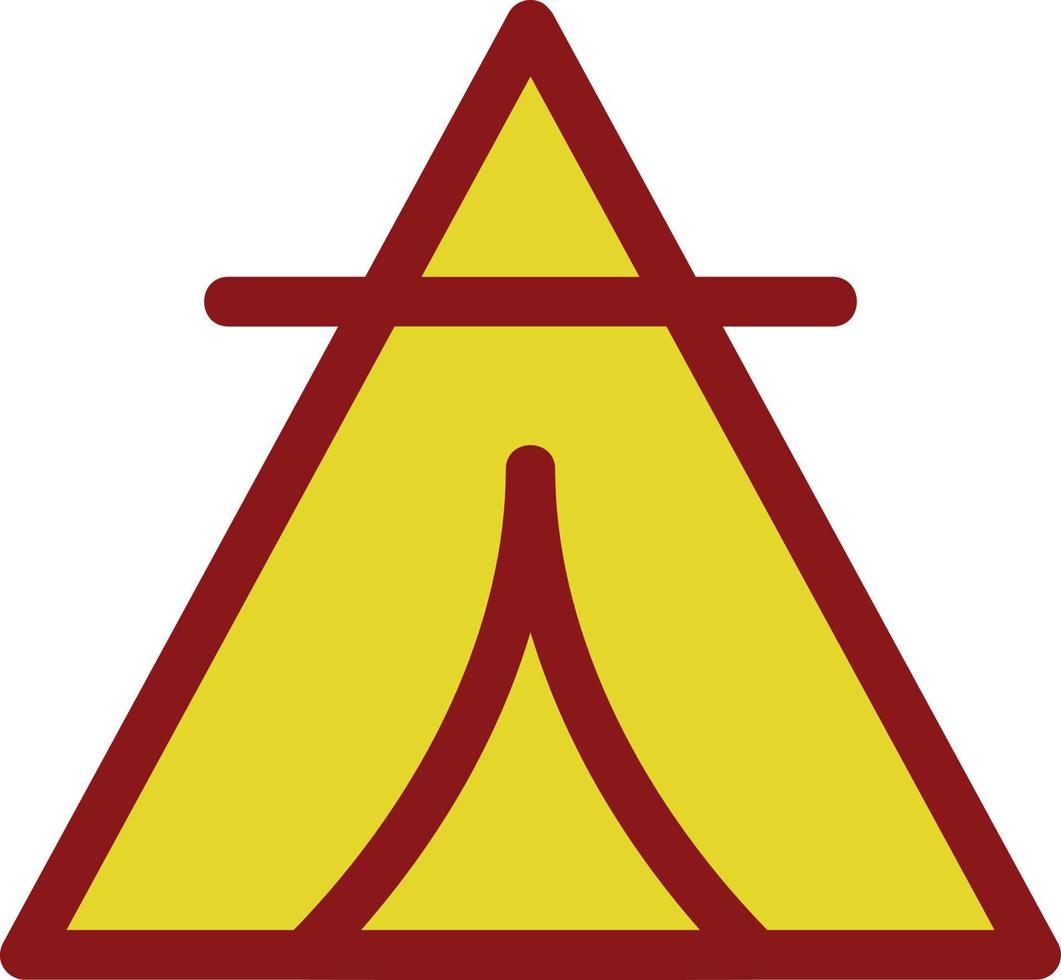 Wüsten-Tipi-Vektor-Icon-Design vektor