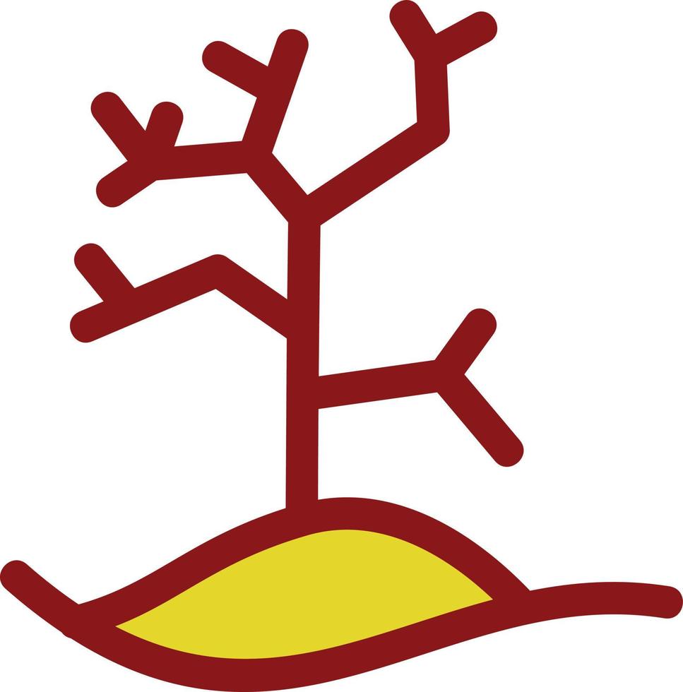 trockenes Baum-Vektor-Icon-Design vektor