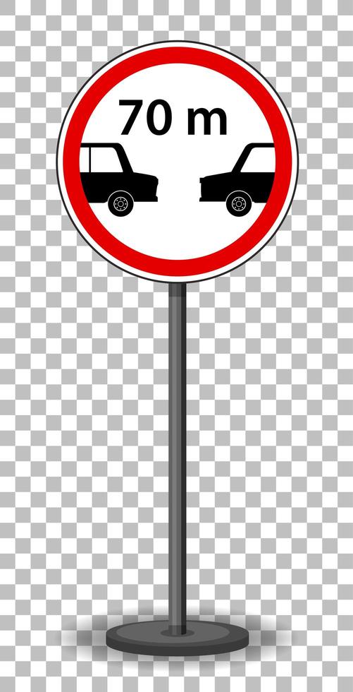 rotes Verkehrszeichen auf transparentem Hintergrund vektor