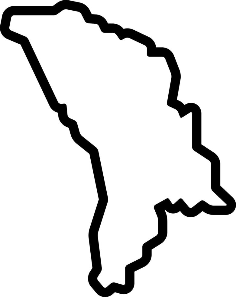 Liniensymbol für Moldawien vektor