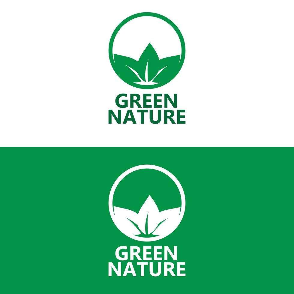 blad logotyp vektor eco energi symbol med naturlig grön Färg design för organisk återvinning teknologi.