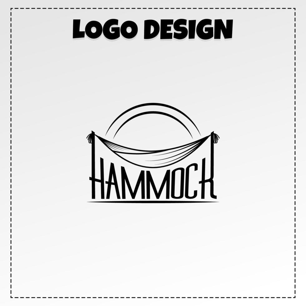 hängmatta logotyp illustration vektor design