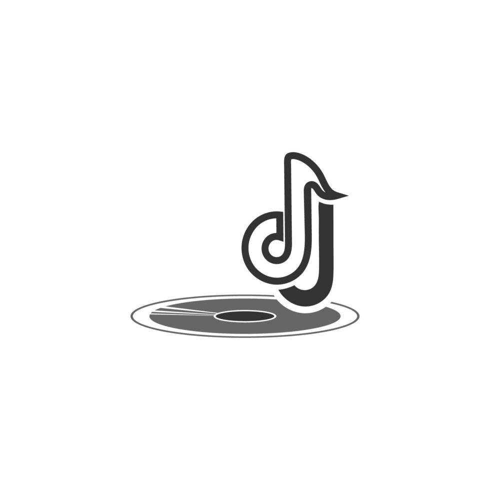 dj musik logotyp vektor ikon